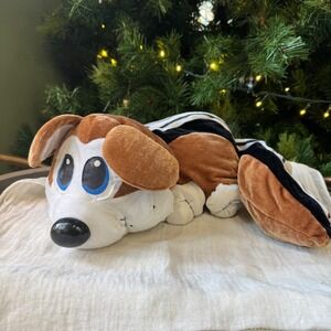 Nanco Plush Brown White Black Tan Striped Tail 2004 dog Squirrel‎ skunk badger